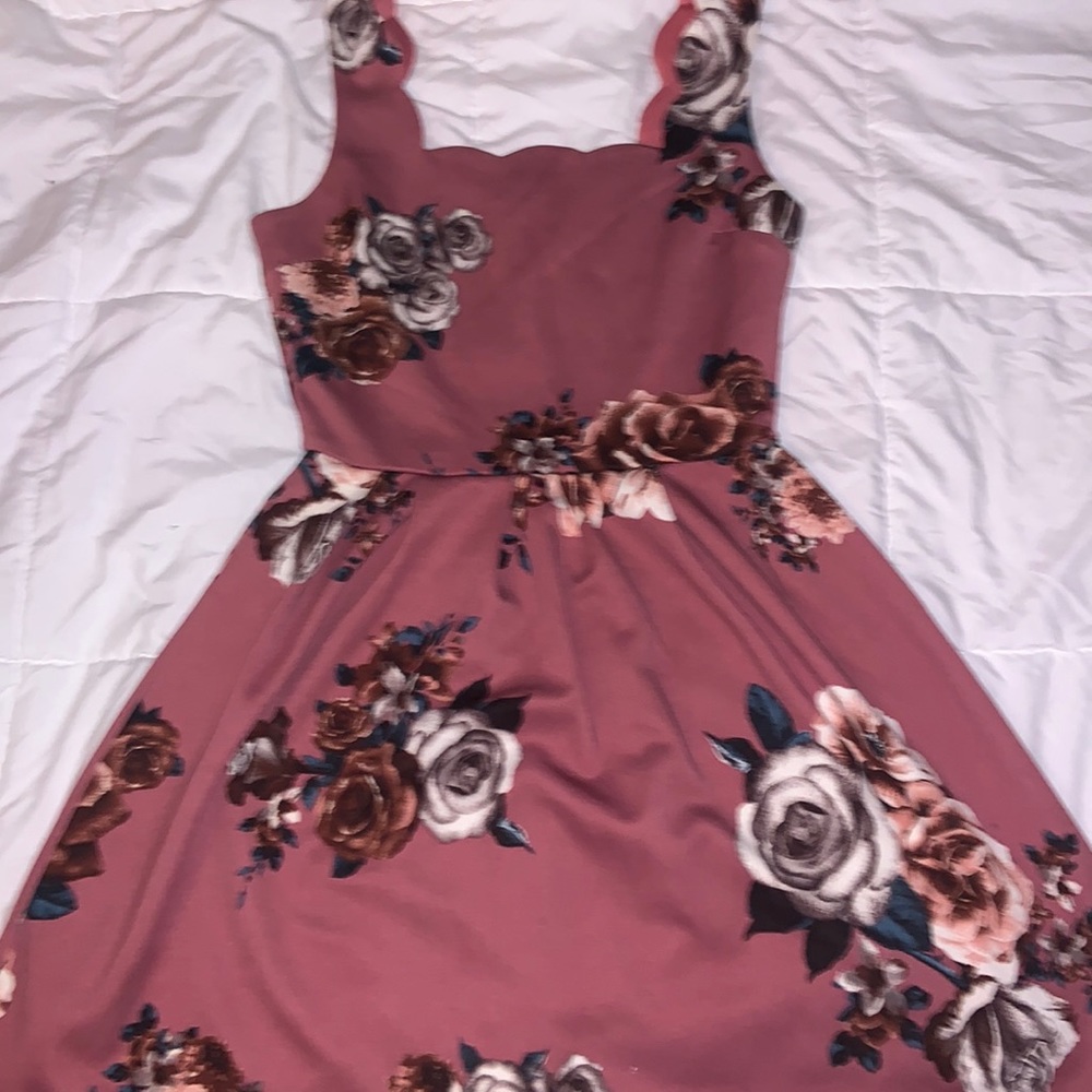 Floral pink dress